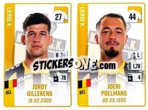 Sticker Jordy Gillekens / Joeri Poelmans