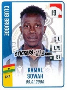 Sticker Kamal Sowah - Belgian Pro League 2022-2023 n. 87 - Panini