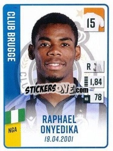 Sticker Raphael Onyedika - Belgian Pro League 2022-2023 n. 81 - Panini