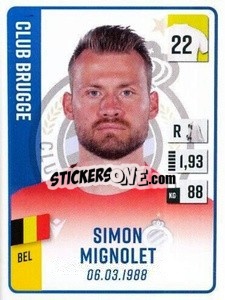 Sticker Simon Mignolet - Belgian Pro League 2022-2023 n. 71 - Panini