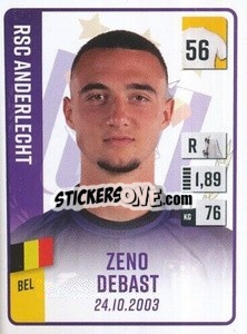 Sticker Zeno Debast - Belgian Pro League 2022-2023 n. 7 - Panini