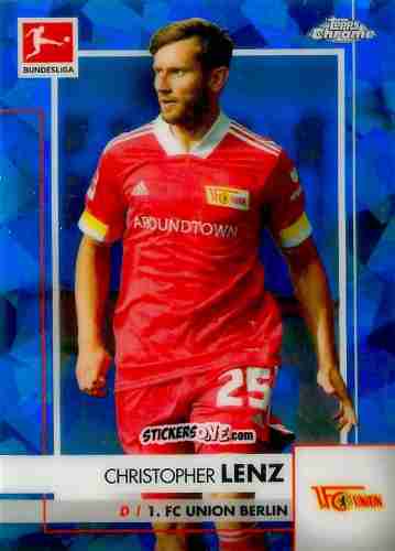 Figurina Christopher Lenz - Bundesliga Chrome 2020-2021. Sapphire Edition n. 13 - Panini
