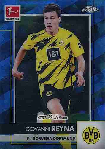 Figurina Giovanni Reyna - Bundesliga Chrome 2020-2021. Sapphire Edition n. 33 - Panini