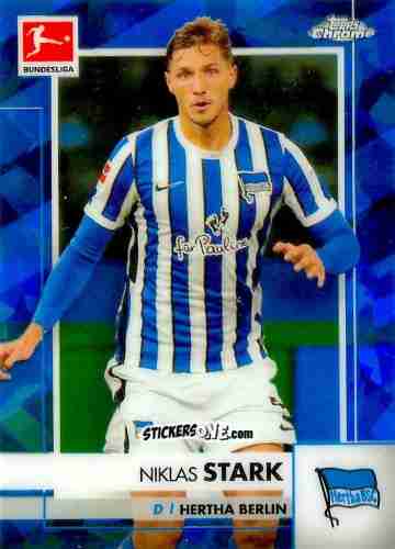 Sticker Niklas Stark - Bundesliga Chrome 2020-2021. Sapphire Edition n. 10 - Panini