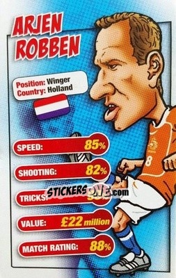 Sticker Arjen Robben - World Cup 2006 Trump Cards n. 23 - KONZUM