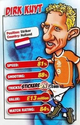 Sticker Dirk Kuyt - World Cup 2006 Trump Cards - KONZUM