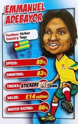Sticker Emmanuel Adebayor - World Cup 2006 Trump Cards n. 6 - KONZUM