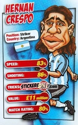 Sticker Hernan Crespo - World Cup 2006 Trump Cards n. 8 - KONZUM
