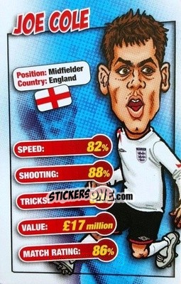 Sticker Joe Cole - World Cup 2006 Trump Cards n. 9 - KONZUM