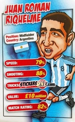 Sticker Juan Roman Riquelme - World Cup 2006 Trump Cards n. 24 - KONZUM