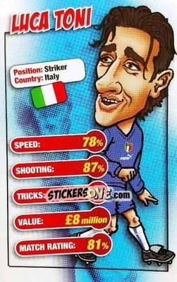 Sticker Luca Toni - World Cup 2006 Trump Cards n. 28 - KONZUM