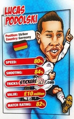 Sticker Lukas Podolski - World Cup 2006 Trump Cards n. 33 - KONZUM