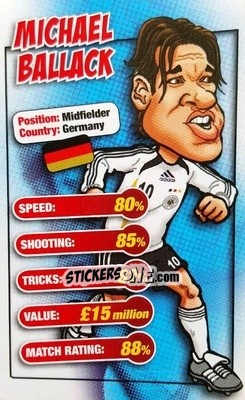 Sticker Michael Ballack - World Cup 2006 Trump Cards n. 3 - KONZUM