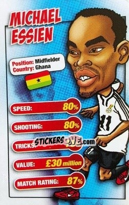 Sticker Michael Essien - World Cup 2006 Trump Cards - KONZUM