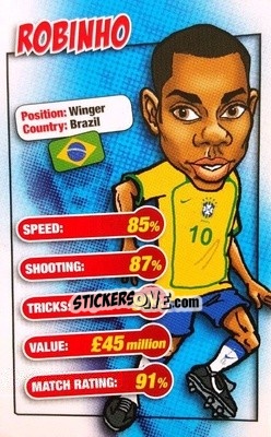 Sticker Robinho - World Cup 2006 Trump Cards n. 22 - KONZUM