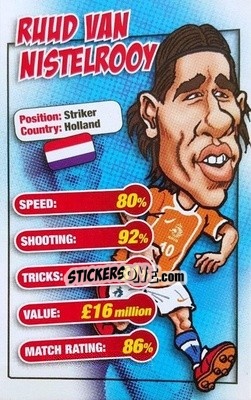 Sticker Ruud van Nistelrooy - World Cup 2006 Trump Cards n. 35 - KONZUM