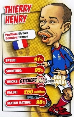 Sticker Thierry Henry - World Cup 2006 Trump Cards n. 13 - KONZUM
