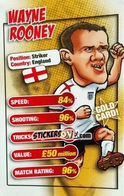 Sticker Wayne Rooney - World Cup 2006 Trump Cards - KONZUM
