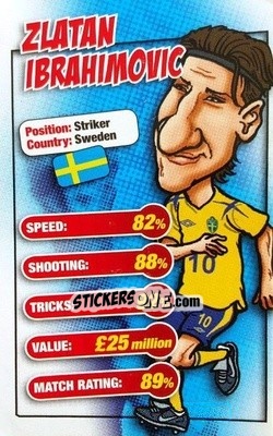 Sticker Zlatan Ibrahimovic - World Cup 2006 Trump Cards n. 14 - KONZUM