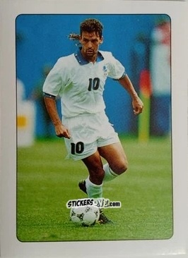 Sticker Roberto Baggio - i 100 Re del Calcio 1998 n. 4 - Edigamma