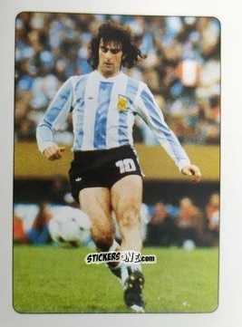 Sticker Mario Kempes - i 100 Re del Calcio 1998 n. 46 - Edigamma