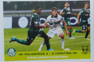 Figurina 30 Rodada - Endrick - Brasileirão 2022 - Palmeiras Campeão - Panini