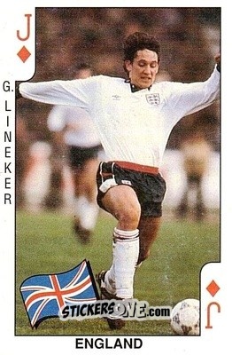 Sticker Gary Lineker - World Cup 1990 n. DJ - DANDY GUM