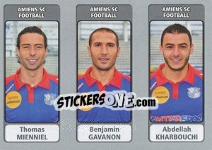 Cromo Thomas Mienniel / Benjamin Gavanon / Abdellah Kharbouchi - FOOT 2011-2012 n. 505 - Panini