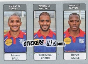 Cromo Johann Paul / Belkacem Zobiri / Hervé Bazile - FOOT 2011-2012 n. 506 - Panini