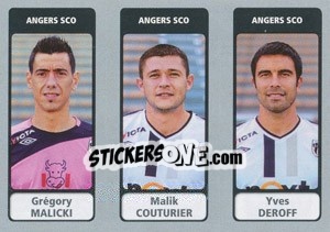 Sticker Grégory Malicki / Malik Couturier / Yves Deroff - FOOT 2011-2012 - Panini