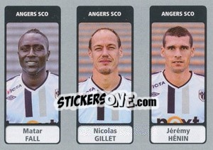 Cromo Matar Fall / Nicolas Gillet / Jérémy Hénin - FOOT 2011-2012 - Panini