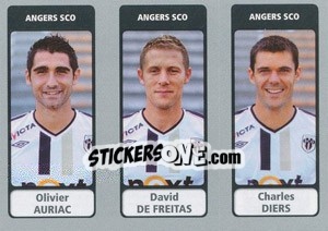 Sticker Olivier Auriac / David De Freitas / Charles Diers - FOOT 2011-2012 - Panini