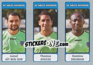 Sticker Jamel Aït Ben Idir / Thomas Ayasse / Haminu Draman - FOOT 2011-2012 - Panini