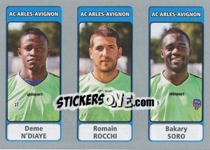 Figurina Deme N’Diaye / Romain Rocchi / Bakary Soro - FOOT 2011-2012 n. 520 - Panini