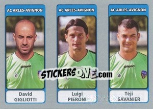 Sticker David Gigliotti / Luigi Pieroni / Téji Savanier - FOOT 2011-2012 n. 521 - Panini