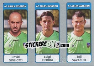 Sticker David Gigliotti / Luigi Pieroni / Téji Savanier - FOOT 2011-2012 - Panini