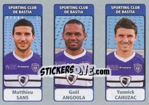 Sticker Matthieu Sans / Gaël Angoula / Yannick Cahuzac - FOOT 2011-2012 - Panini