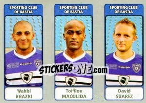 Sticker Wahbi Khazri / Toifilou Maoulida / David Suarez - FOOT 2011-2012 n. 528 - Panini