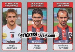 Cromo Régis Gurtner / Hugo Cianci / Anthony Lecointe - FOOT 2011-2012 - Panini