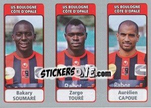 Sticker Bakary Soumaré / Zargo Touré / Aurélien Capoue - FOOT 2011-2012 - Panini