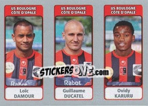 Cromo Loïc Damour / Guillaume Ducatel / Ovidy Karuru - FOOT 2011-2012 - Panini