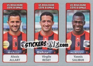 Sticker Alexis Allart / Virgile Reset / Yannis Salibur - FOOT 2011-2012 - Panini