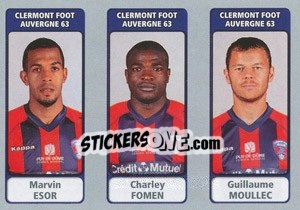 Sticker Marvin Esor / Charley Fomen / Guillaume Moullec - FOOT 2011-2012 - Panini