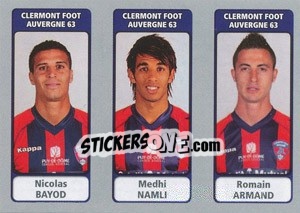 Cromo Nicolas Bayod / Medhi Namli / Romain Armand - FOOT 2011-2012 - Panini