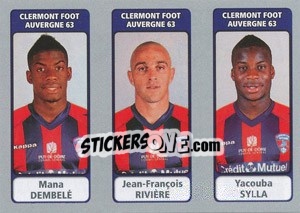 Sticker Mana Dembelé / Jean-François Rivière / Yacouba Sylla - FOOT 2011-2012 - Panini