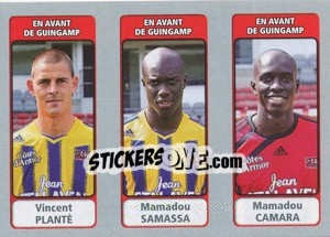 Cromo Vincent Planté / Mamadou Samassa / Mamadou Camara - FOOT 2011-2012 - Panini