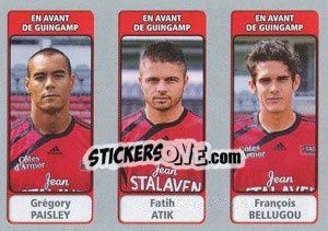 Sticker Grégory Paisley / Fatih Atik / François Bellugou - FOOT 2011-2012 - Panini