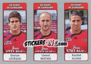 Sticker Dorian Lévêque / Lionel Mathis / Rachid Alioui - FOOT 2011-2012 n. 555 - Panini