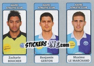 Cromo Zacharie Boucher / Benjamin Genton / Maxime Le Marchand - FOOT 2011-2012 - Panini