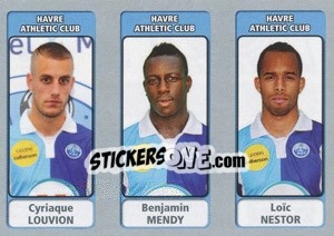 Sticker Cyriaque Louvion / Benjamin Mendy / Loïc Nestor - FOOT 2011-2012 n. 560 - Panini